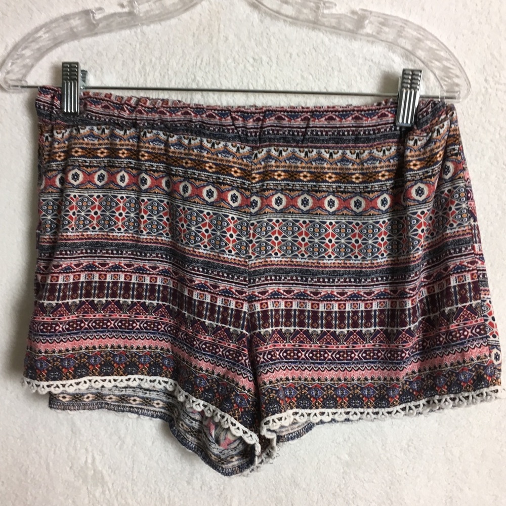 Pink Republic Boho Print Lightweight Fabric Shorts